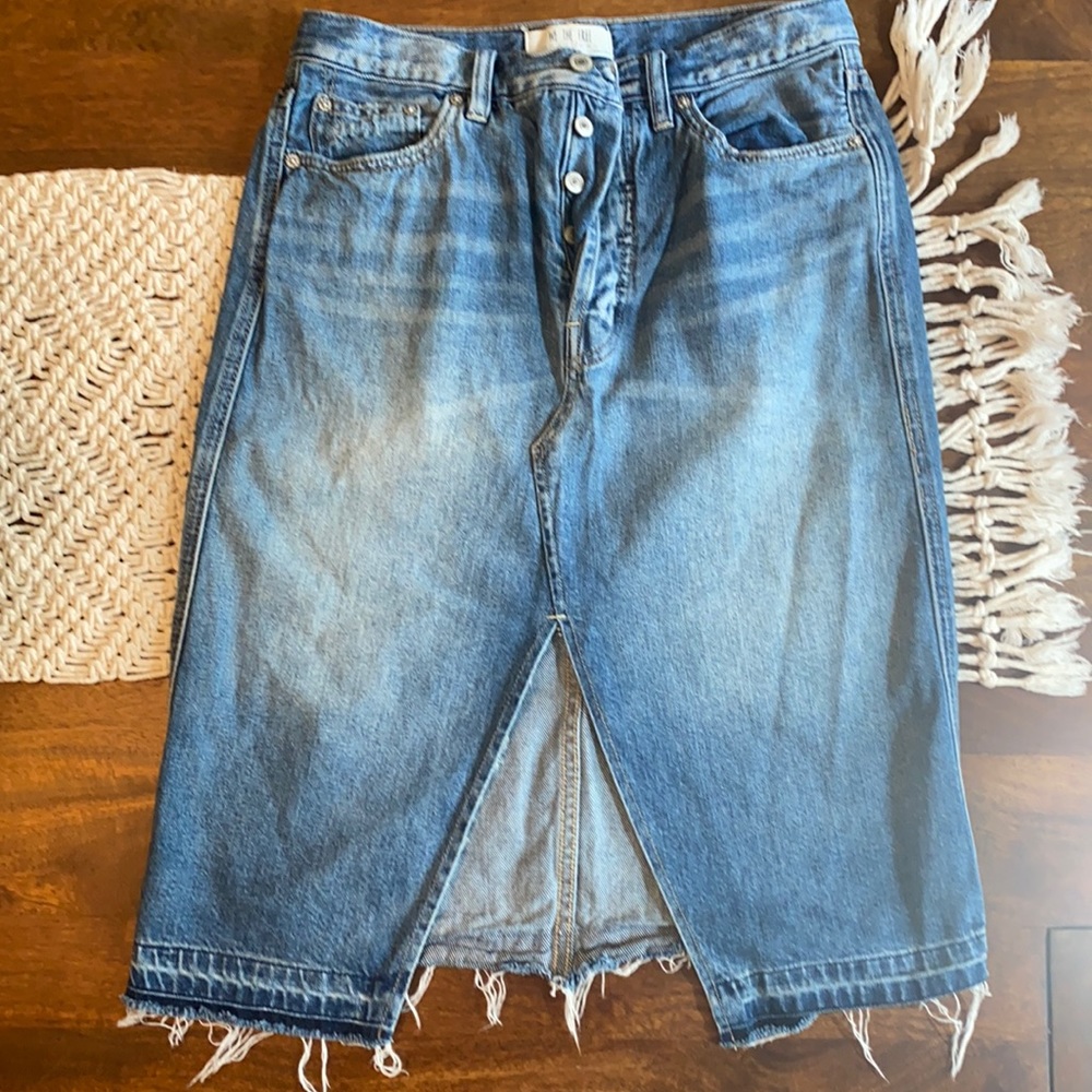 We The Free Free People denim midi skirt